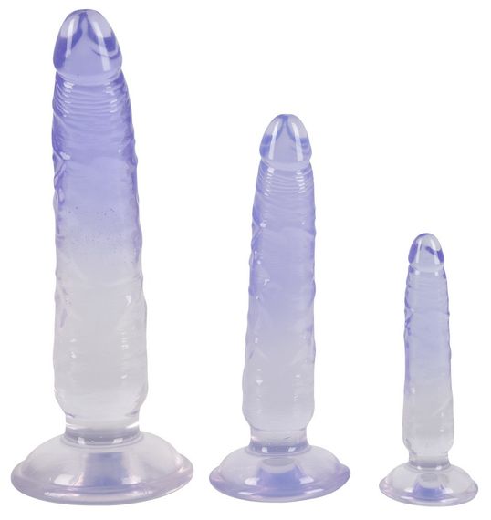 Набор прозрачных анальных фаллоимитаторов 3pcs natural dildo set sexstyle | Зображення 2
