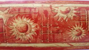 Пленка самоклеящаяся бордюрная 5,3х1000cm водостойкая оранжевый космос