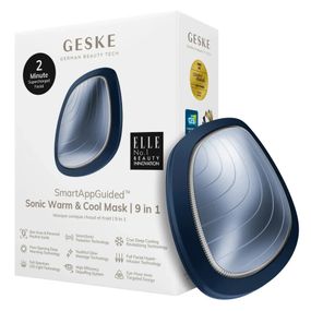 Ультразвукова маска тепло та холод GESKE Sonic Warm&Cool Mask 9в1 white, Синій