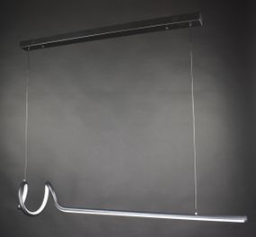 Люстра світлодіодна підвісна LED світильник для квартири на стелю лед 27252 Чорний 30-140х20х120 см.