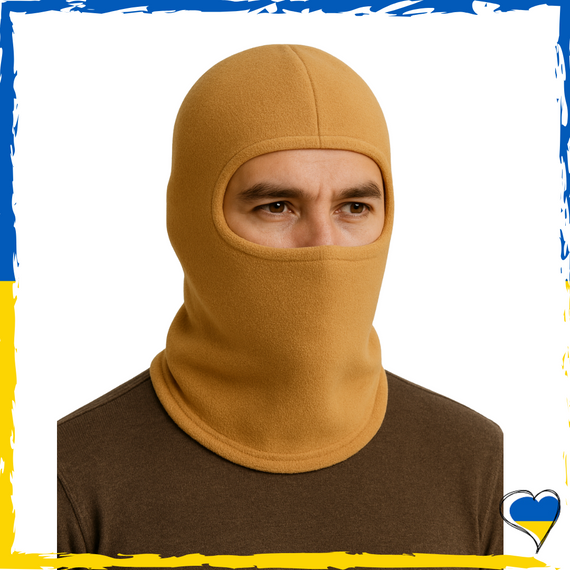 Балаклава кайот флісова. Балаклава на флісі хакі. Балаклава чоловіча, підліткова