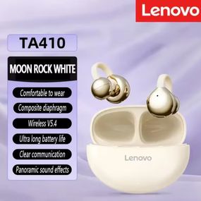 Наушники-кафы Lenovo TA410 золотистые - Чистый Звук, Мощный Bluetooth 5.4, Очень Удобные