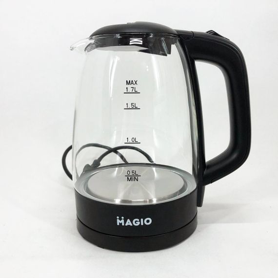 Чайник прозорий з підсвічуванням Magio MG-505, Електрочайник зручний, Тихий побутовий чайник GC-21 | Зображення 6