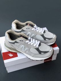 Кросівки весна літо New Balance 990 шкіра, текстиль сірі