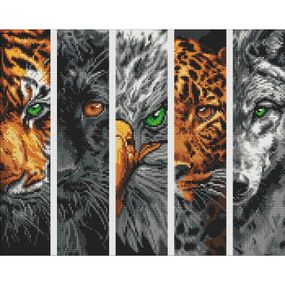 Алмазная мозаика "Хищники" AMO8046, 40х50 см