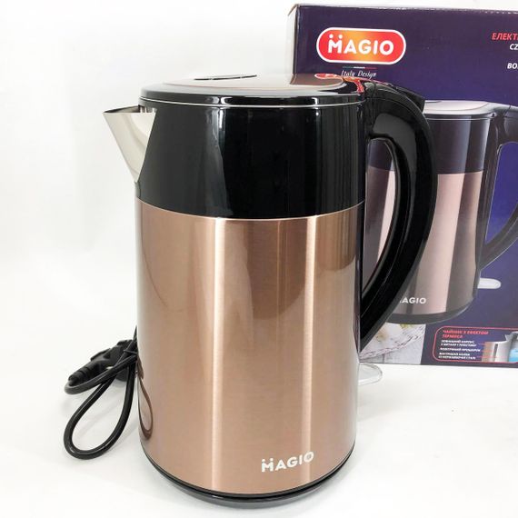 Потужний чайник для кип'ятіння, Чайник електричний домашній, Електрочайник сталь, Гарний електрочайник YA-96 | Зображення 9