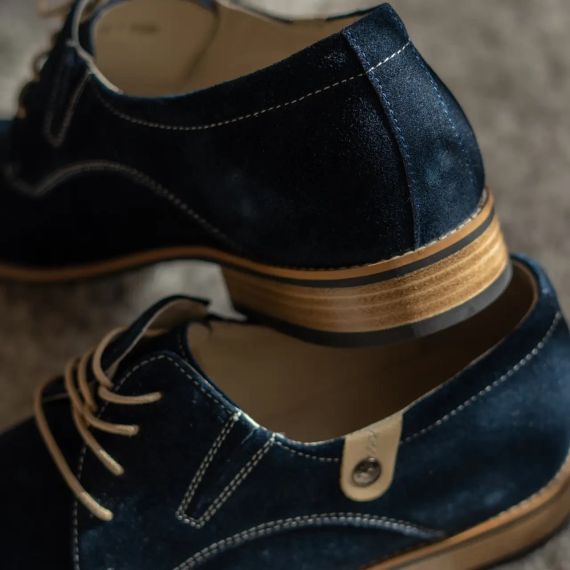 Сині замшеві туфлі 43 розмір – поєднання стилю та комфорту! | Зображення 1