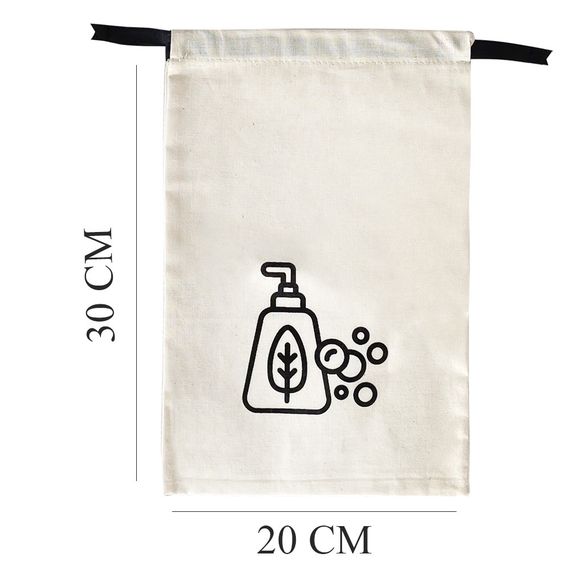 Мішок бавовняний для косметики 30х20 см Soap (світлий) | Зображення 1
