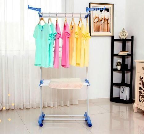 Сушарка складна для білизни GARMENT RACK Вертикальна пересувна стійка-сушарка для сушіння речей та білизни, на коліщатках | Зображення 4