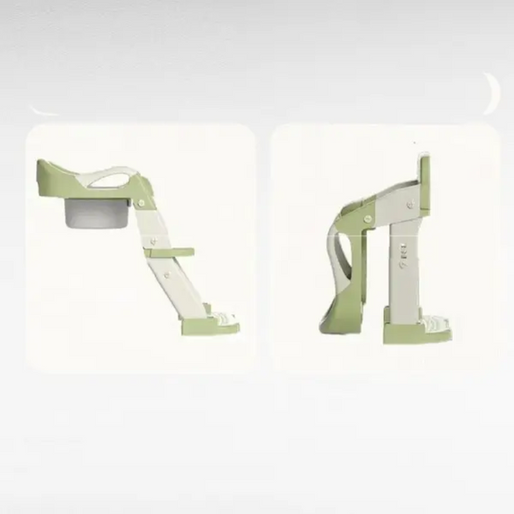 Дитяча складана накладка на унітаз із драбиною Babycare зі зручною сходинкою і підлокітниками для дітей 1-9 років, Зелений | Зображення 4