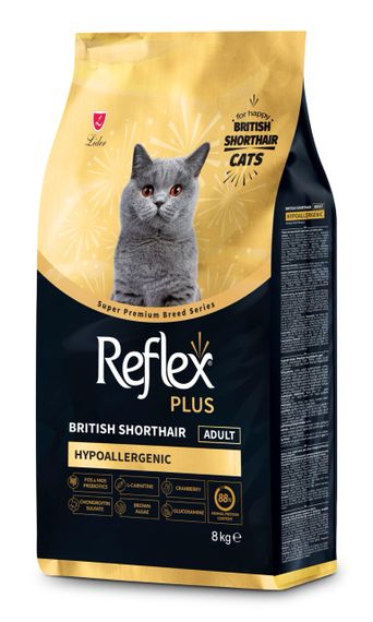 Сухий корм для котів породи британська короткошерста Reflex Plus British Shorthair Adult, 8 кг