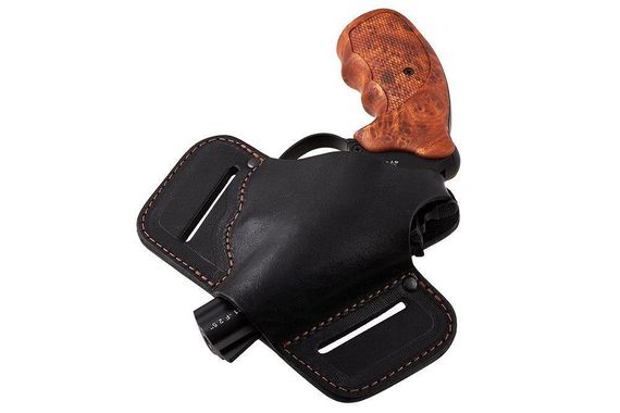 Кобура Револьвера 25 поясна не формована "метелик" шкіра чорна | Зображення 2