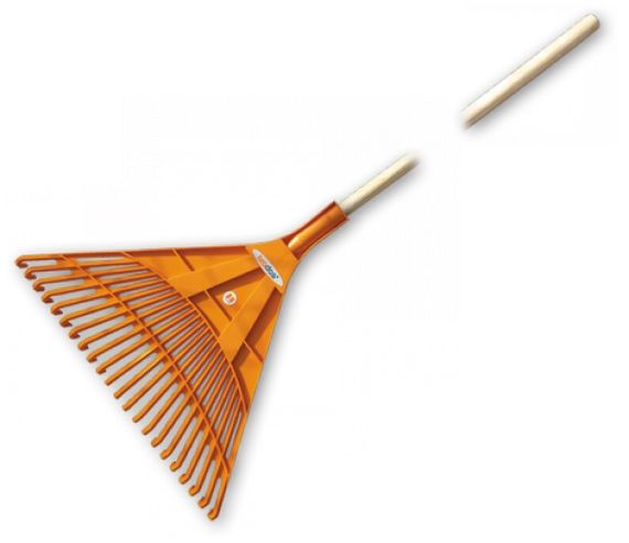 Граблі віялові Bradas 22 зубця черенок дерев'яний KT-CX22B