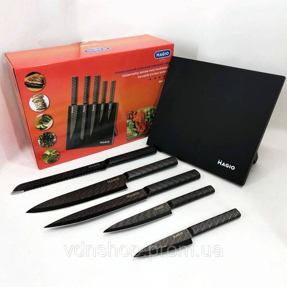 Комплект гострих ножів для кухні, Набір ножів кухонних сталь Універсальний набір JV-34 | Зображення 6