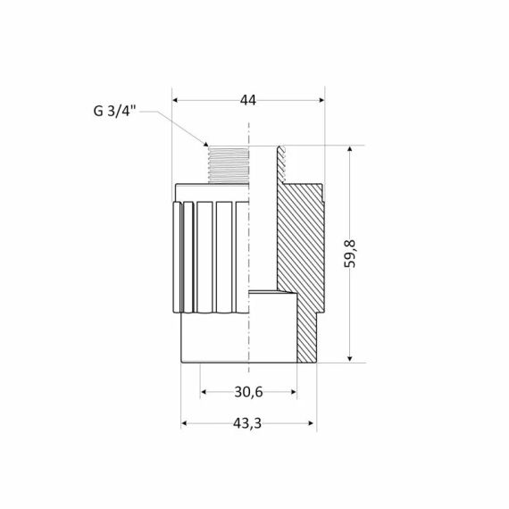 Муфта PPR Thermo Alliance 32х3/4" НР | Зображення 1