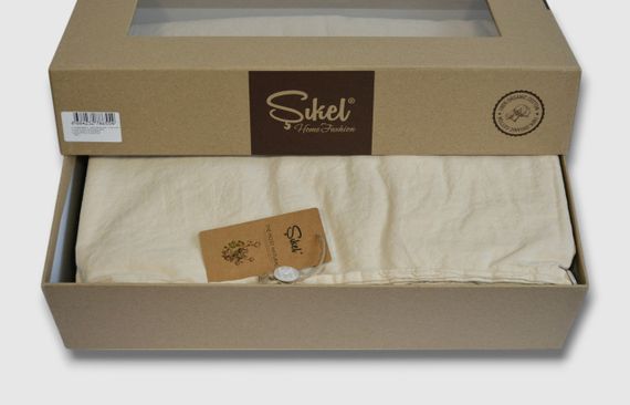 Постільна білизна Sikel Stonewashed Soho 200 х 220 см Bej | Зображення 3