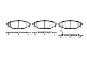 Колодка гальм. диск. SUBARU LEGACY IV задн. (вир-во REMSA) REMSA 113601 на SUBARU FORESTER (SH)