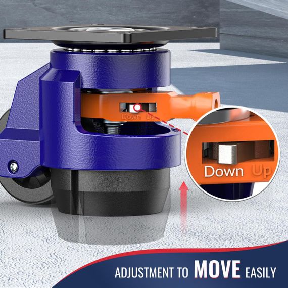 Колеса меблеві комплект 4 шт, ніжки для важких тумб, столів до 1000 кг, коліщатка регульовані, ролики для пересування меблів | Зображення 4