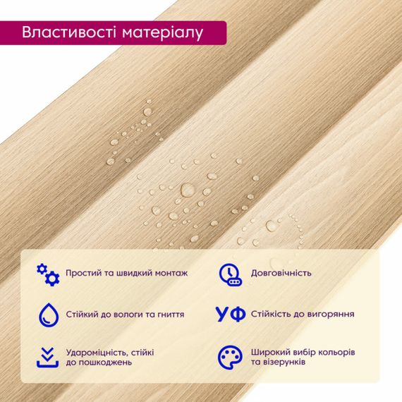 Рейка декоративна WPC стінова 205х14х2900мм SW-00003016 | Зображення 3