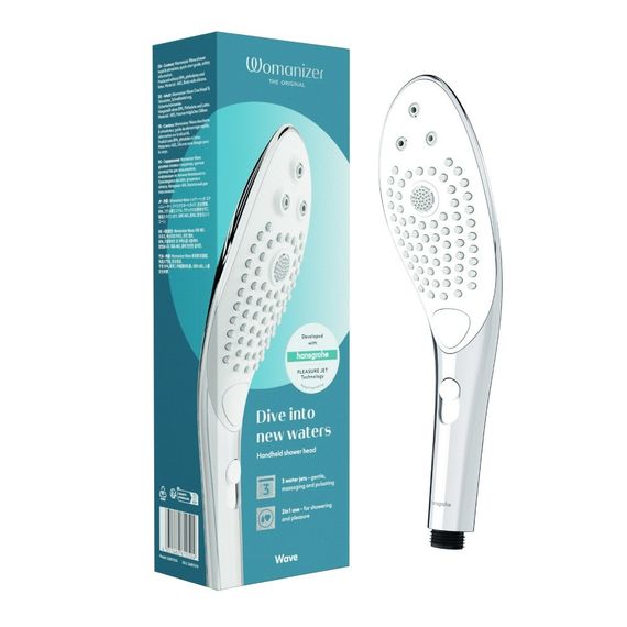 Насадка на душ для мастурбації Womanizer Wave, срібна sexstyle