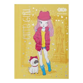 Блокнот CUTE GIRL, А-6, 64 листи, клітка, жовтий ZB.12715-08 Zibi (4823078942555)