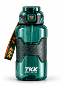 Спортивная бутылка TKK 1500 мл (1.5 л) - Зеленая Tritan BPA-free, ударопрочная эко-бутылка с антискользящей вставкой