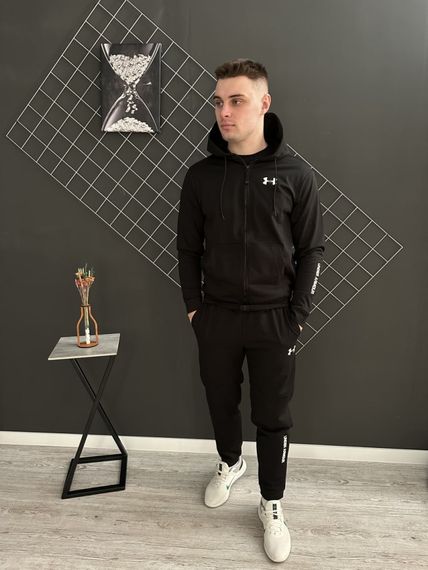 Демісезонний костюм на змійці чорний  + жилетка Under Armour | Зображення 2