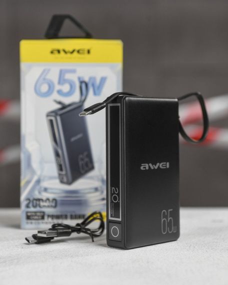 Power Bank AWEI P97K 20000mAh з швидкою зарядкою 65W (47194-P97K_1625) | Зображення 3