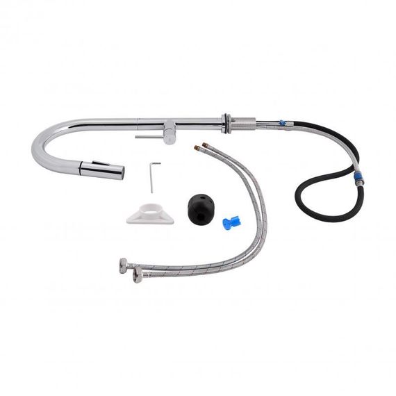 Змішувач для кухні Qtap Lenicka з висувним виливом QTLEN9138103UC Chrome | Зображення 6