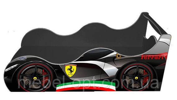 Ліжко машинка серія Драйв D 012 Ferrari (Феррарі) жовте для дітей і підлітків | Зображення 4