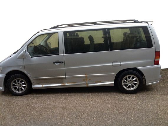 Бічні спідниці Спорт 1 (під фарбування) для Mercedes Vito W638 1996-2003 років. | Зображення 1