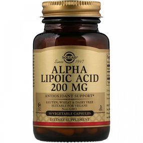 Альфа-липоевая кислота Solgar Alpha Lipoic Acid 200 mg 50 Veg Caps