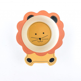 Набір дитячого бамбукового посуду "Левеня"