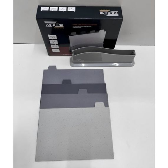 Кухонний набір дощок для розділення продуктів Zepline ZP-00220 5 предметів із підставкою сірий (47615-ZP-00220_518) | Зображення 3