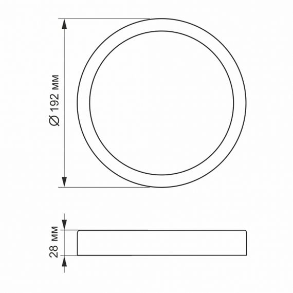 LED Світильник круглий накладний VIDEX 18W 5000K White | Зображення 3