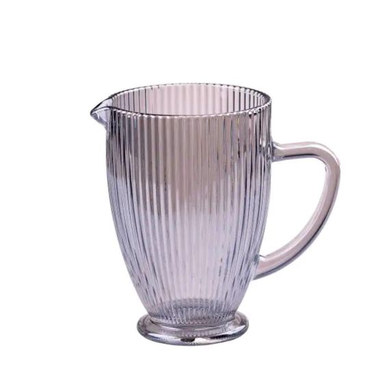 Глечик для напоїв ребристий 1,2 л з товстого скла блакитний HP7118BL