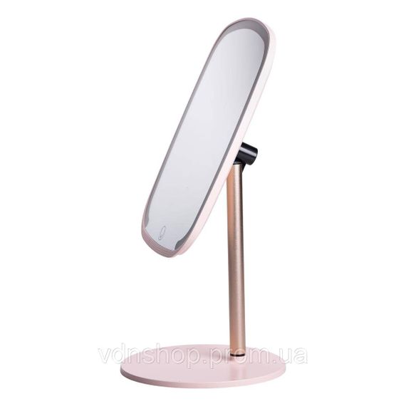 Настільне дзеркало з підсвічуванням 23х18 см для макіяжу на ніжці Рожеве HP-10-6AP | Зображення 2