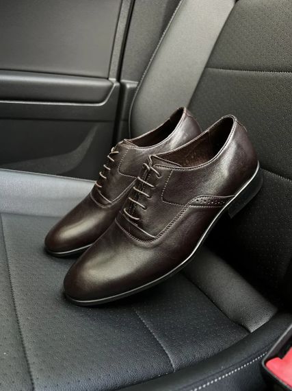 Коричневі шкіряні туфлі 42 розмір | Зображення 2