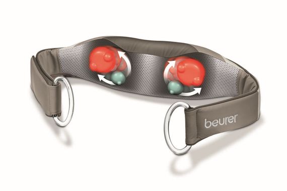 Масажний пояс Beurer для спини, плечей та шиї, від мережі, 1,23кг, 4 головки шиацу, бежевий (MG_148) | Зображення 7