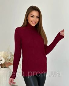 Свитер цвет бордовый размеры S, M, L FI_009316