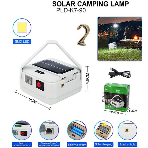 Подвесной фонарь на солнечной батарее с функцией PowerBank DP K7 90 PI-13 | Зображення 2