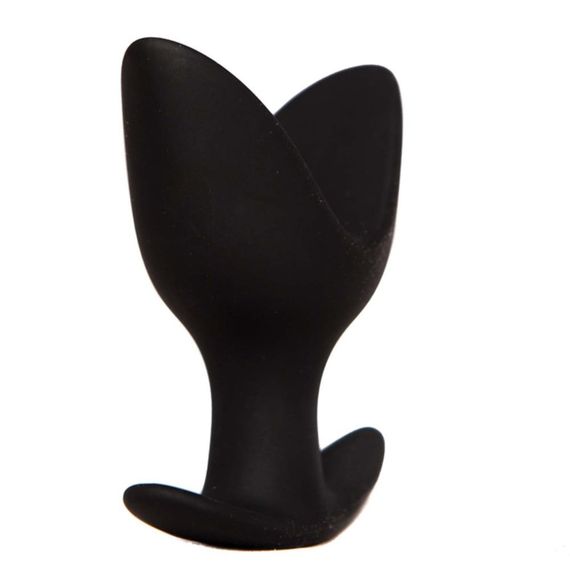 Анальна пробка з пелюстками "Лотос" Chisa Black Mont чорна, M sexstyle | Зображення 1