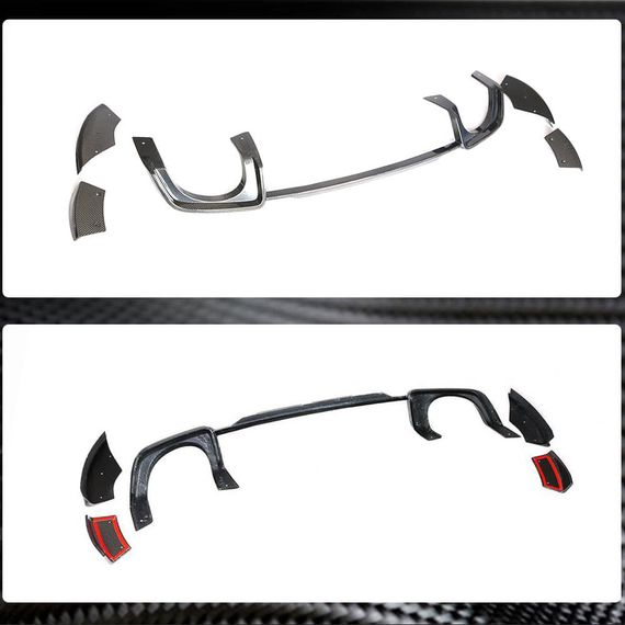 Дифузор заднього бампера (для RS, 2016-2019, Сухий карбон) для Ауди ТТ рр | Зображення 3