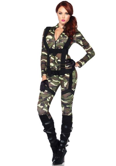 Еротичний костюм десантниці Leg Avenue Pretty Paratrooper M, комбінезон, портупея | Зображення 3
