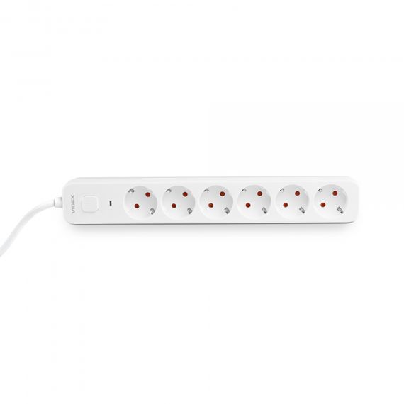 Мережевий подовжувач VIDEX ONCORD з/з 6п 3м (3x1.5мм) з кнопкою White | Зображення 3