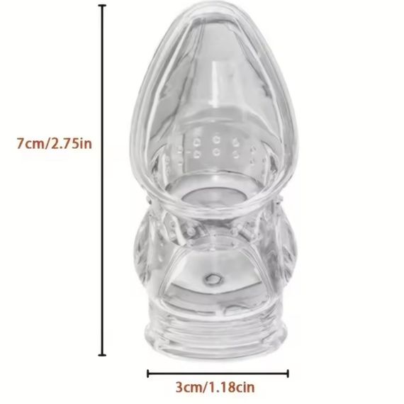Закрытая насадка на головку пениса "Mr Zee", прозрачный sexstyle | Зображення 1