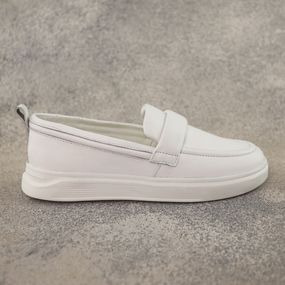 Лофери жіночі шкіряні 588514 Білі 36 37 38 39 40 41