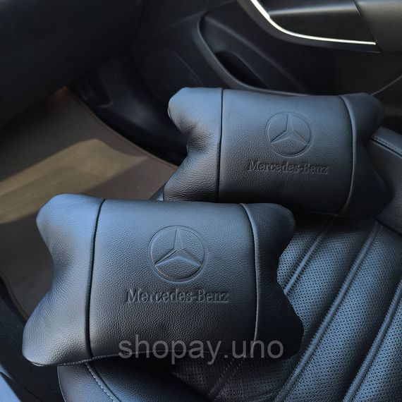 Мягкая подушка для путешествий подголовник Mercedes-Benz Мерседес, Авто подушки в машину JO-37 | Зображення 1
