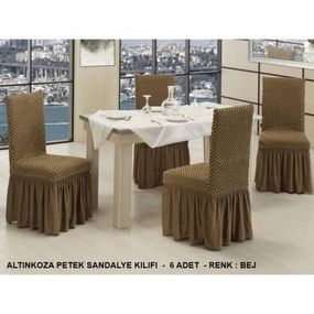 Чохли на диван або крісло універсальні Altinkoza S kahve набір 6шт