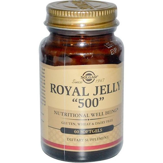 Натуральная добавка для иммунитета Solgar Royal Jelly "500" 60 Softgels